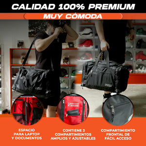 Maleta Deportiva Mochila Viaje Grande Gym Entrenamiento Laptop Ropa Cámara Zapatos Hombre Mujer Repelente Agua 10 Espacios Para 3 Snkrs 46 lts Dunker