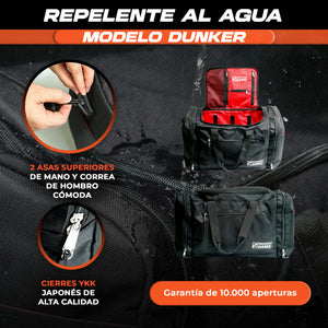 Maleta Deportiva Mochila Viaje Grande Gym Entrenamiento Laptop Ropa Cámara Zapatos Hombre Mujer Repelente Agua 10 Espacios Para 3 Snkrs 46 lts Dunker