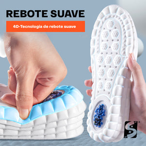 Plantillas ortopédicas deportivas para zapatos tenis sneakers fascitis plantar pie plano memory foam descanso