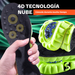 Plantillas ortopédicas deportivas para zapatos tenis sneakers fascitis plantar pie plano memory foam descanso
