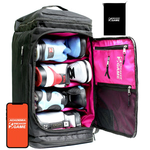 Mochila Maleta Deportiva Viaje Grande Gym Entrenamiento Laptop Ropa Cámara Zapatos Hombre Mujer Repelente Agua 11 Espacios Para 4 Snkrs 60 lts Dunker X