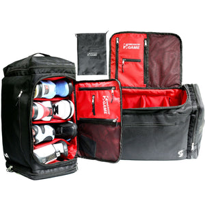 Mochila Maleta Deportiva Viaje Grande Gym Entrenamiento Laptop Ropa Cámara Zapatos Hombre Mujer Repelente Agua 11 Espacios Para 4 Snkrs 60 lts Dunker X