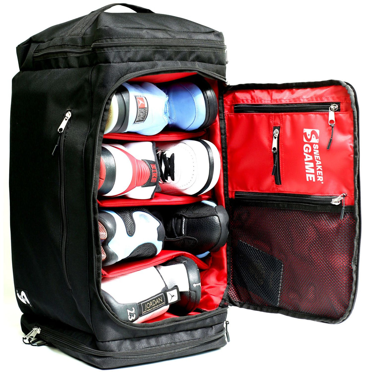 Mochila Maleta Deportiva Viaje Grande Gym Entrenamiento Laptop Ropa Cámara Zapatos Hombre Mujer Repelente Agua 11 Espacios Para 4 Snkrs 60 lts Dunker X