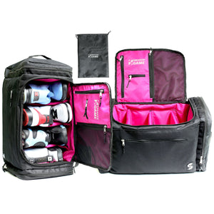Mochila Maleta Deportiva Viaje Grande Gym Entrenamiento Laptop Ropa Cámara Zapatos Hombre Mujer Repelente Agua 11 Espacios Para 4 Snkrs 60 lts Dunker X