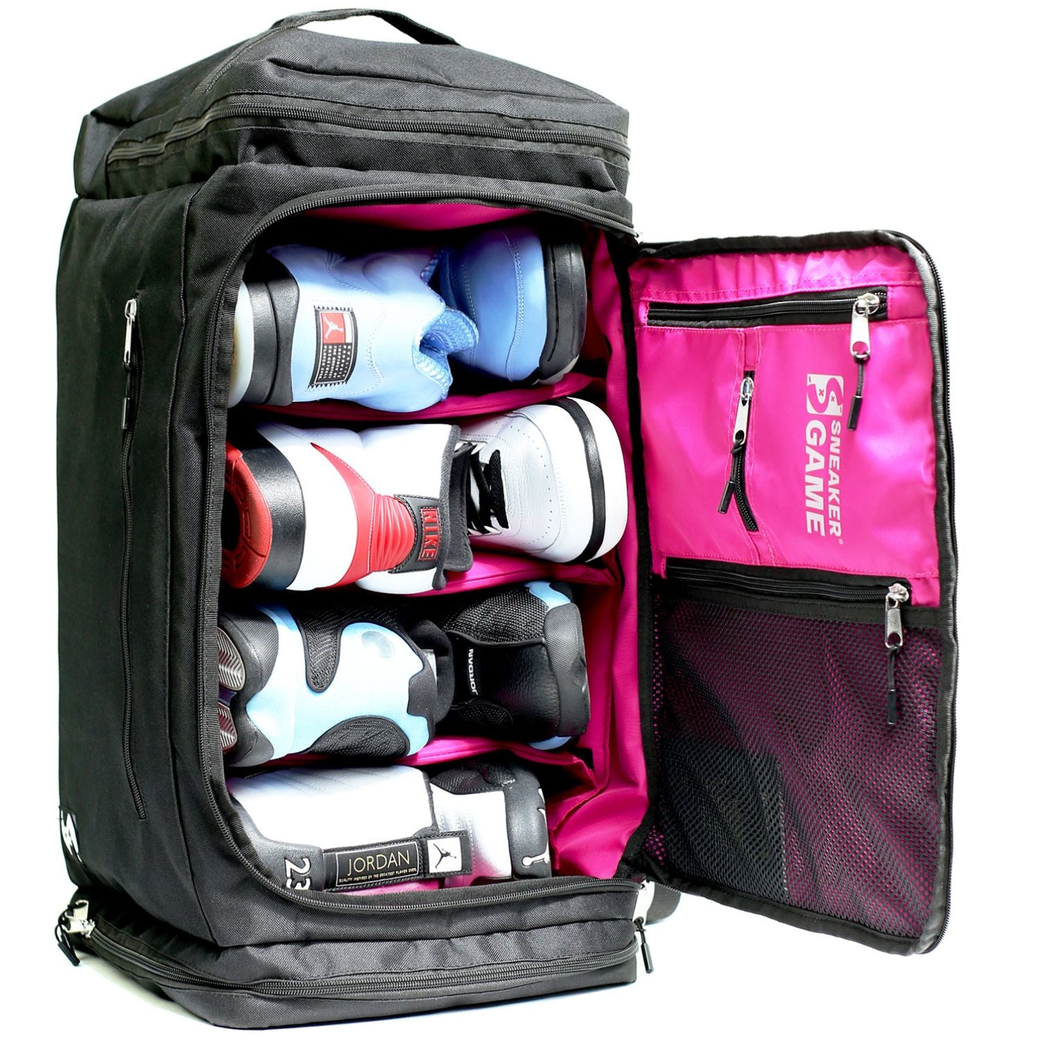 Mochila Maleta Deportiva Viaje Grande Gym Entrenamiento Laptop Ropa Cámara Zapatos Hombre Mujer Repelente Agua 11 Espacios Para 4 Snkrs 60 lts Dunker X