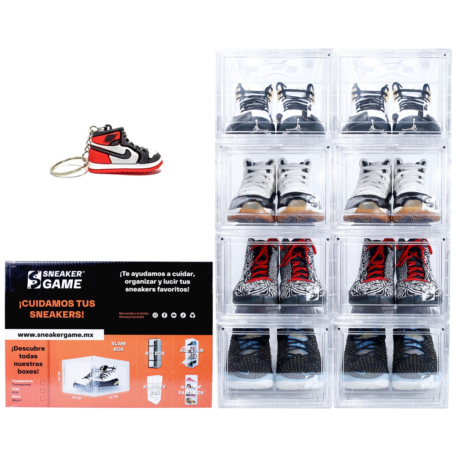 Cajas para Zapatos Apilables con Cierre Magnético - Transparentes