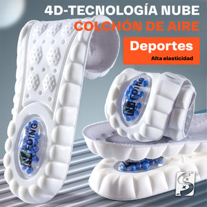 Plantillas ortopédicas deportivas para zapatos tenis sneakers fascitis plantar pie plano memory foam descanso