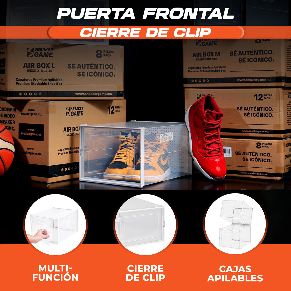 Cajas para zapatos tenis sneakers zapatera organizador transparente caja para tenis sneaker box air box