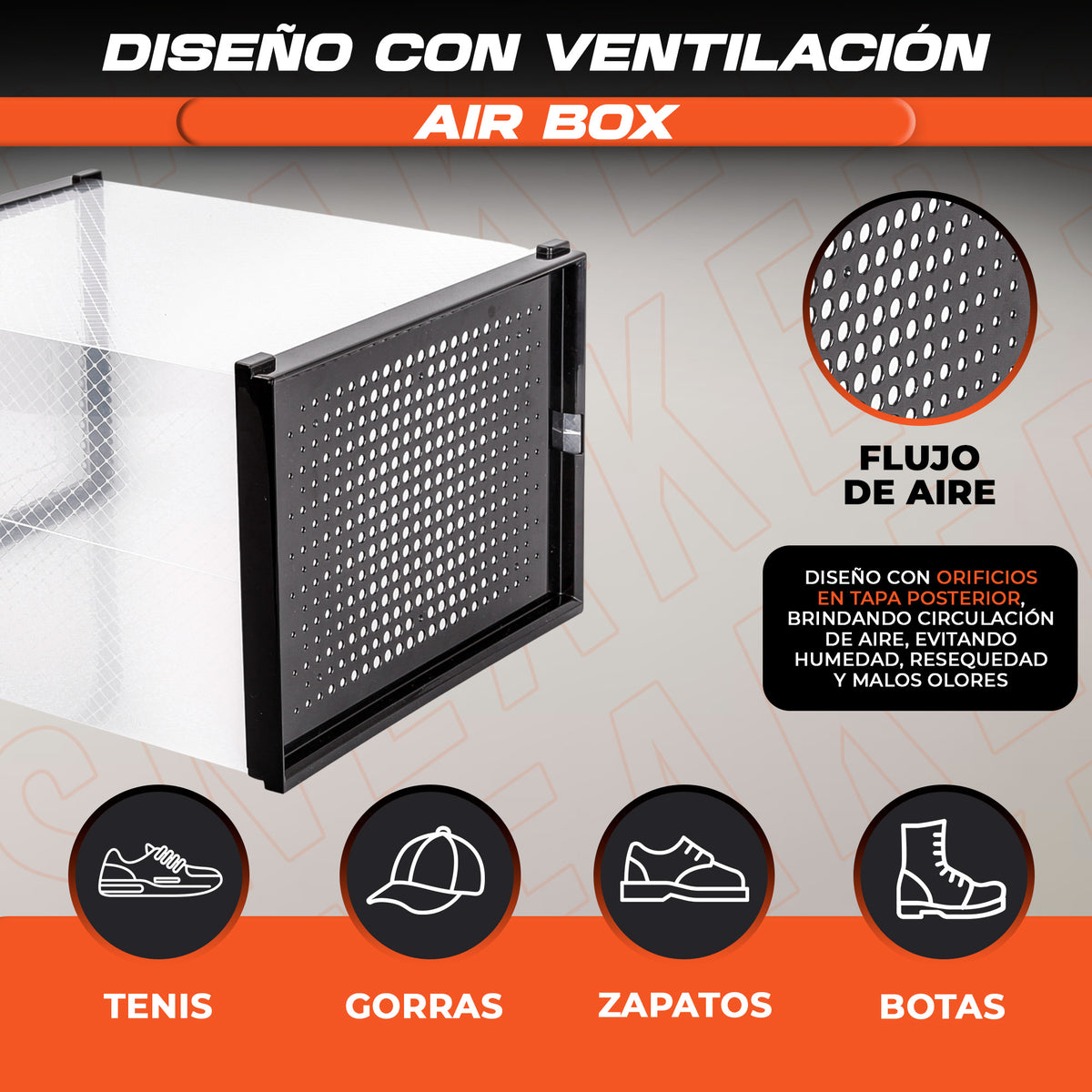 Cajas para zapatos tenis sneakers zapatera organizador transparente caja para tenis sneaker box air box