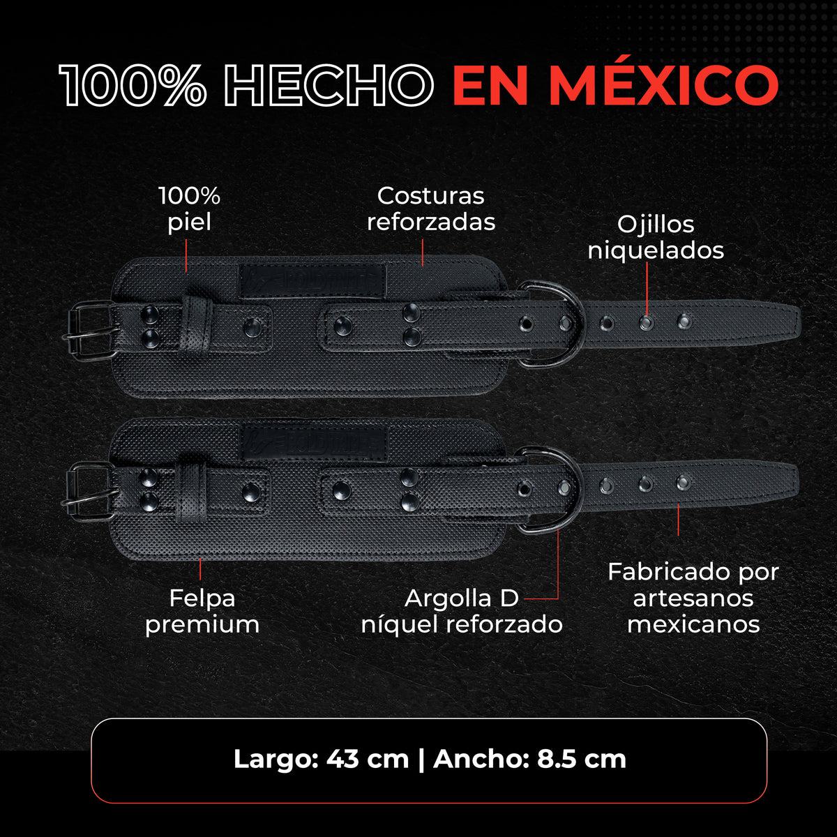 Grilletes Legend Para Tobillos Gym Glúteos Pierna Aductor Abductor Bold Tribe