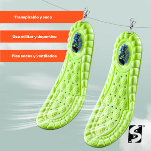 Plantillas ortopédicas deportivas para zapatos tenis sneakers fascitis plantar pie plano memory foam descanso