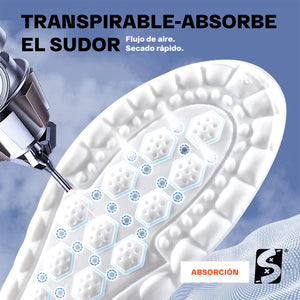 Plantillas ortopédicas deportivas para zapatos tenis sneakers fascitis plantar pie plano memory foam descanso